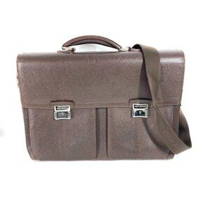 Bvlgari 2WAY brown crossbody laptop messenger bag